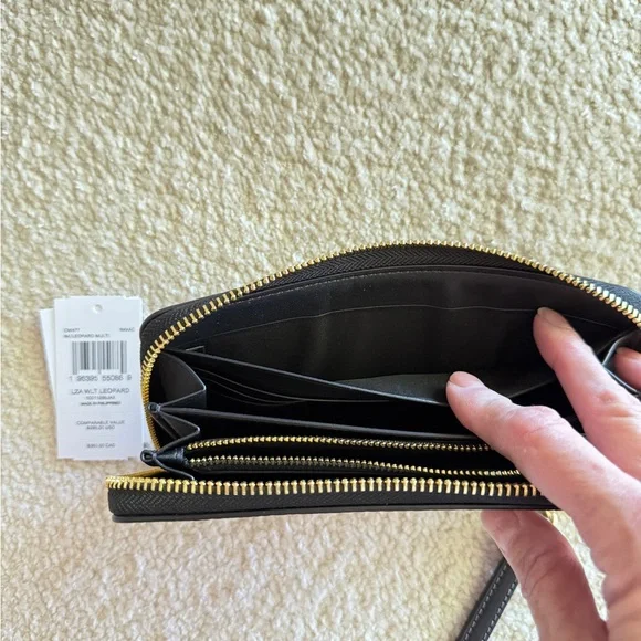 Coach Black and Tan Leopard Wristlet - Picture 6 of 6